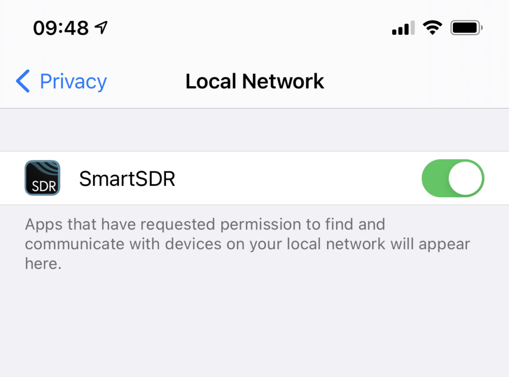 SmartSDR permission